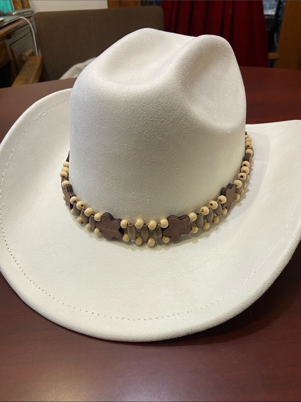 Cowboy Hat Beaded Band (adjustable tie)